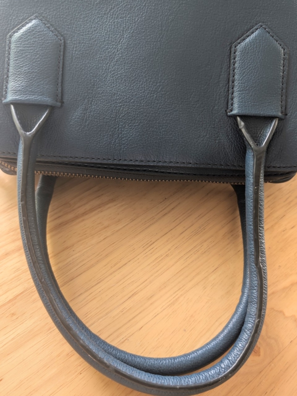 Fossil Lana Navy Leather Satchel Handbag - Picture 8 of 14